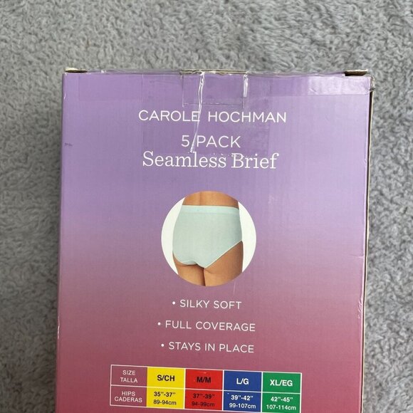NEW Carole Hochman Women's Size S 5-Pack Seamless Brief Silky Soft Full Coverage - Picture 3 of 5